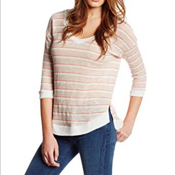 Laguna knit top cream and pinks - Picture 2 of 7